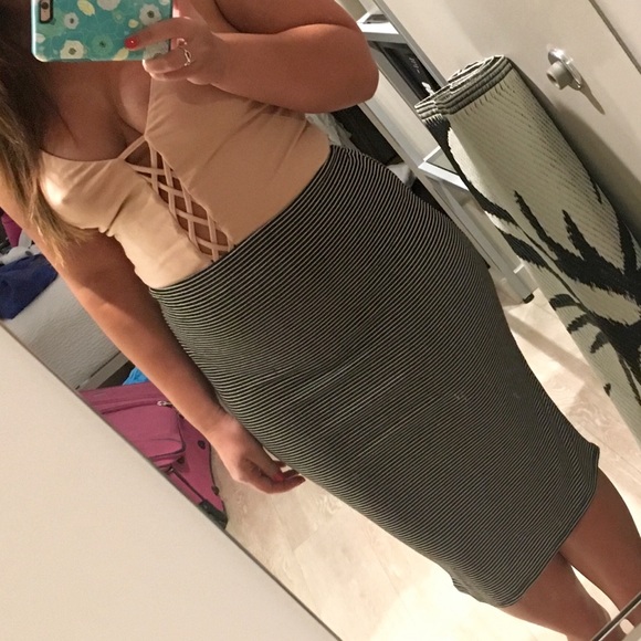 Forever 21 Dresses & Skirts - Forever 21 striped midi skirt